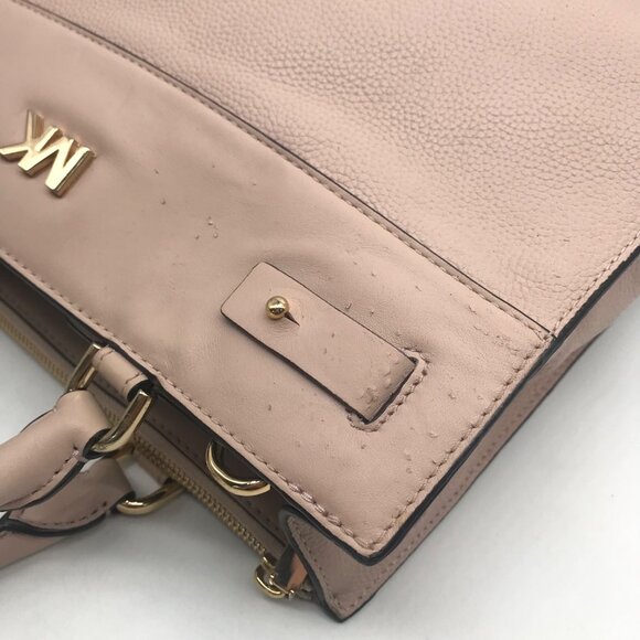 Michael Kors Reagan Soft Pink Leather Satchel - Picture 9 of 11